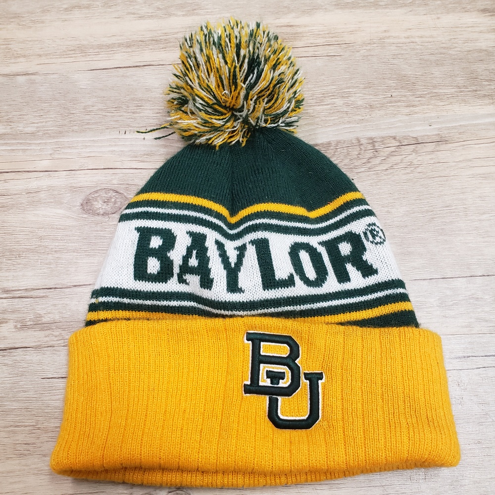 Baylor Bears Hat Beanie Mens One Size Gold NCAA Football Top Of The World Knit